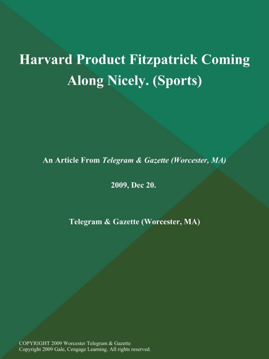 Harvard Product Fitzpatrick Coming Along Nicely (Sports)