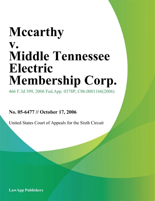 Mccarthy v. Middle Tennessee Electric Membership Corp.