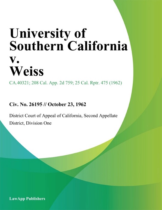 University of Southern California v. Weiss