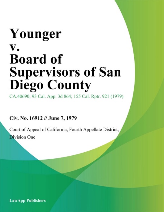 Younger v. Board of Supervisors of San Diego County