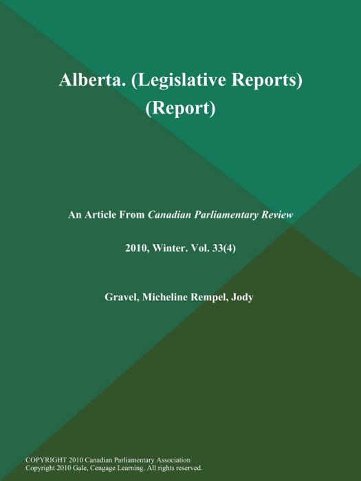 Alberta (Legislative Reports) (Report)