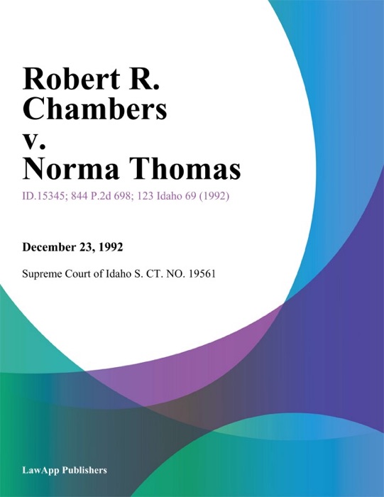 Robert R. Chambers v. Norma Thomas