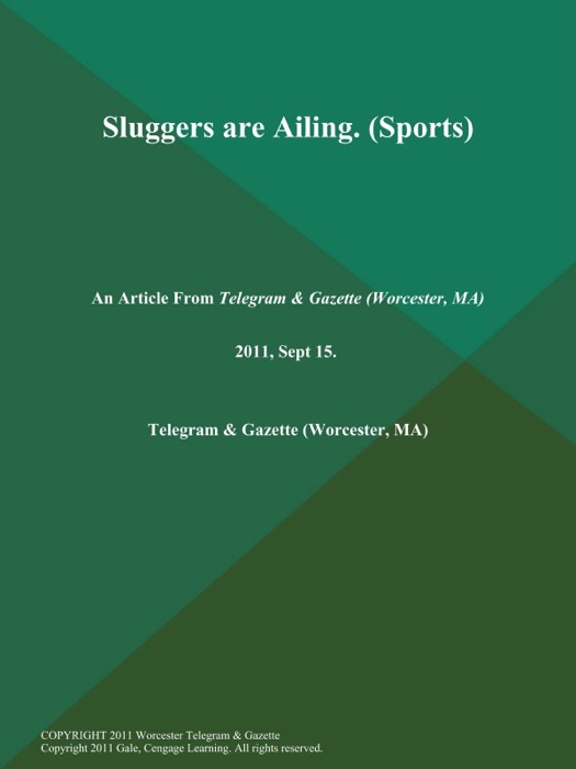 Sluggers are Ailing (Sports)