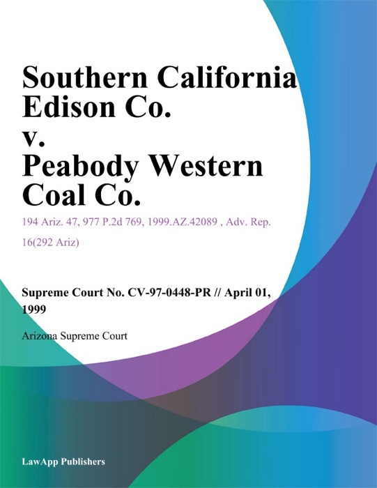 Southern California Edison Co. v. Peabody Western Coal Co.