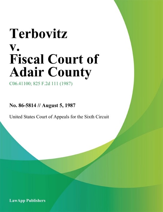 Terbovitz V. Fiscal Court Of Adair County