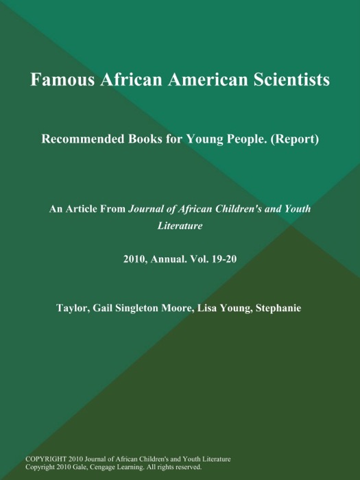 Famous African American Scientists: Recommended Books for Young People (Report)