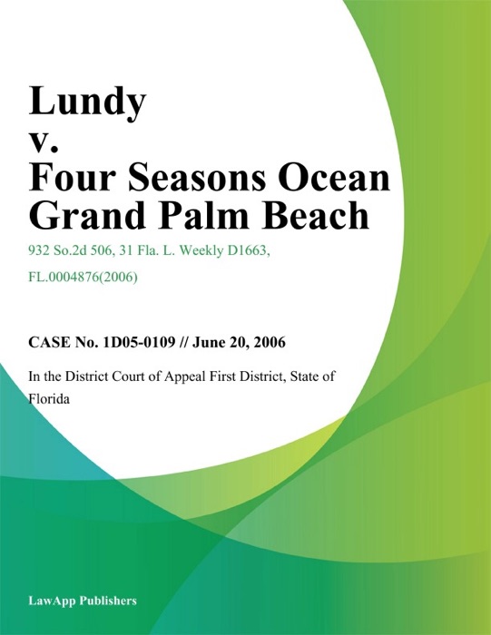 Lundy v. Four Seasons Ocean Grand Palm Beach