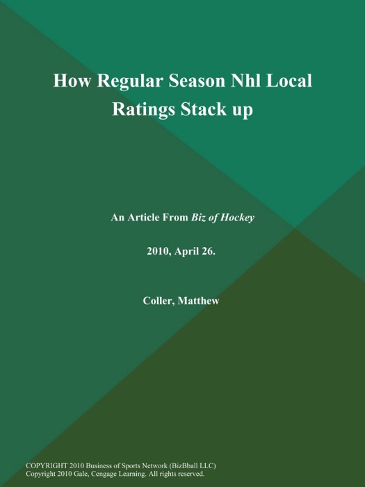 How Regular Season Nhl Local Ratings Stack Up