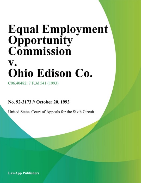 Equal Employment Opportunity Commission V. Ohio Edison Co.