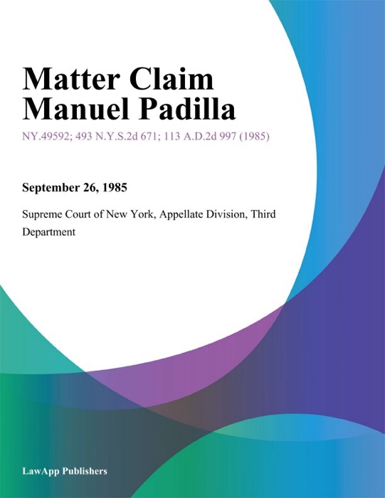 Matter Claim Manuel Padilla