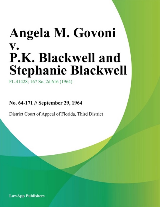 Angela M. Govoni v. P.K. Blackwell and Stephanie Blackwell