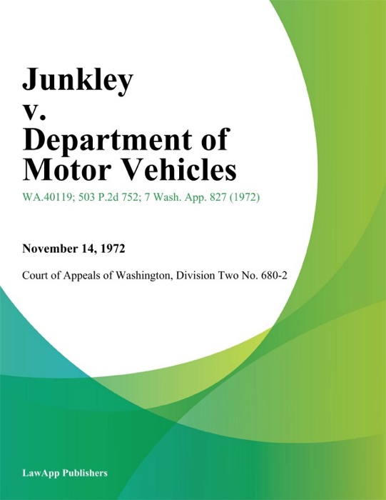 Junkley v. Department of Motor Vehicles