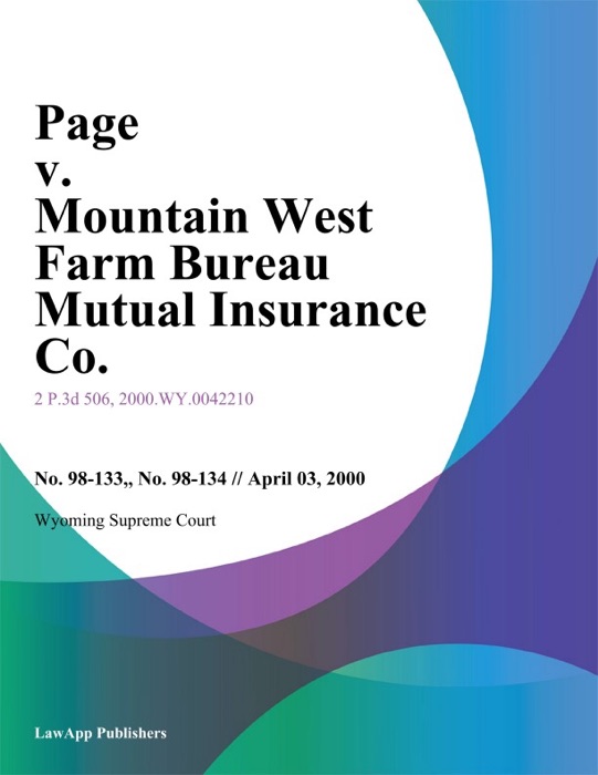 Page V. Mountain West Farm Bureau Mutual Insurance Co.