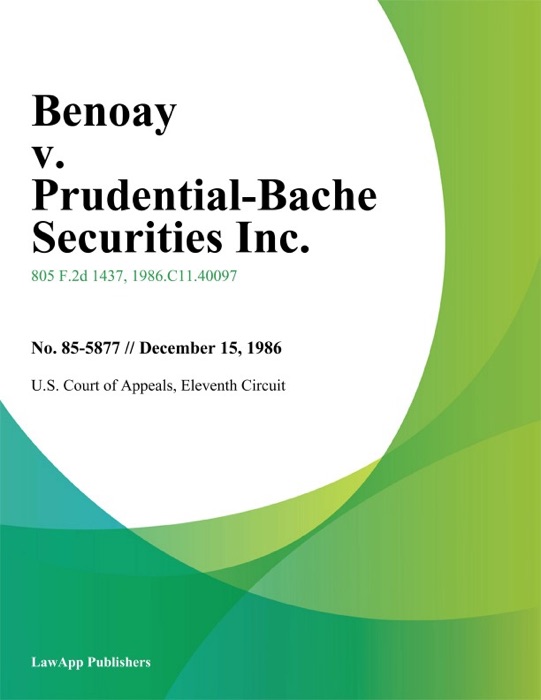 Benoay v. Prudential-Bache Securities Inc.
