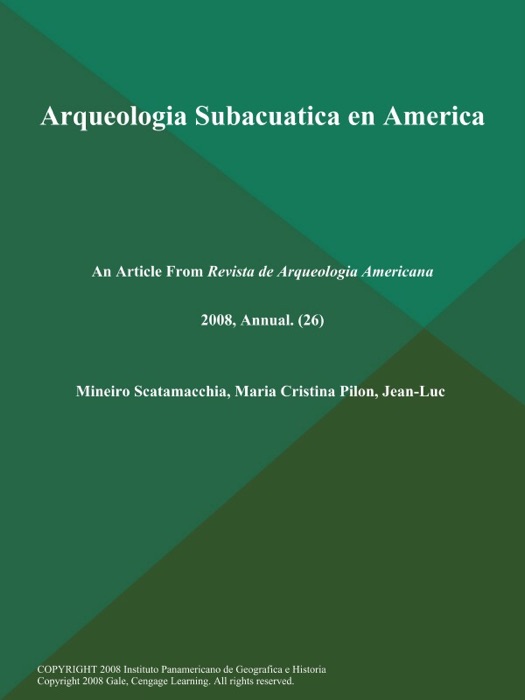 Arqueologia Subacuatica en America