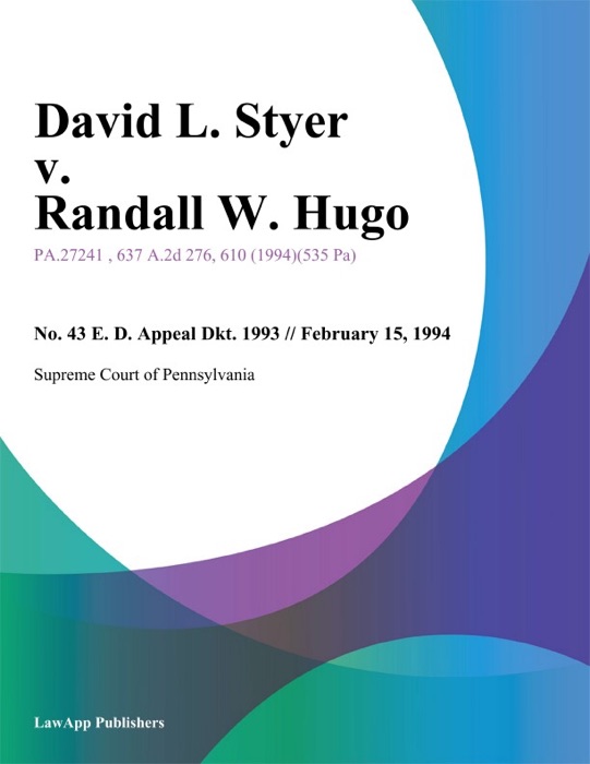 David L. Styer v. Randall W. Hugo