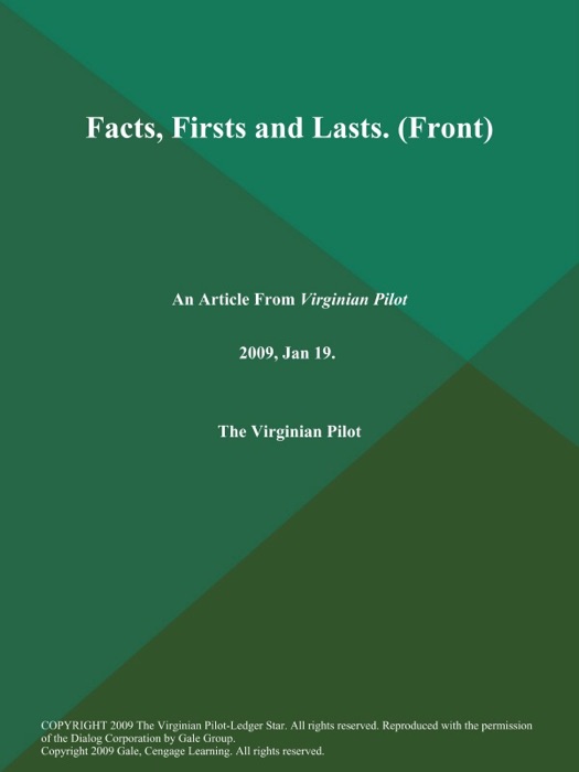 Facts, Firsts and Lasts (Front)