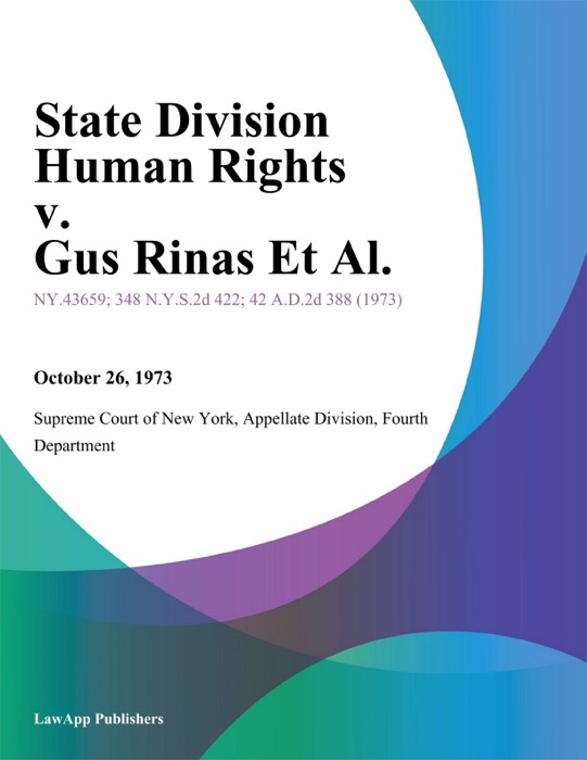 State Division Human Rights v. Gus Rinas Et Al.