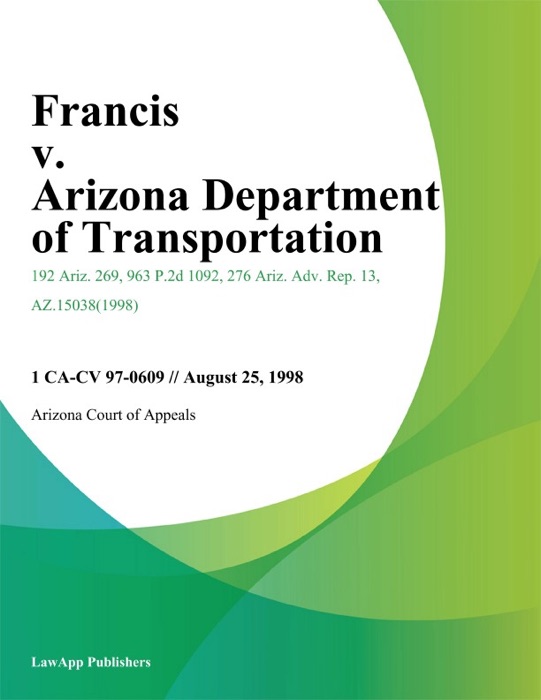 Francis v. Arizona Department of Transportation