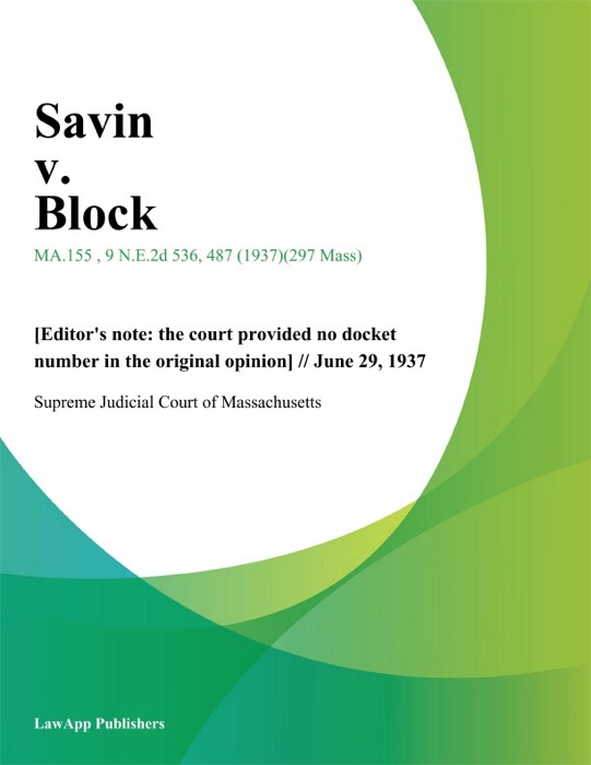 Savin v. Block