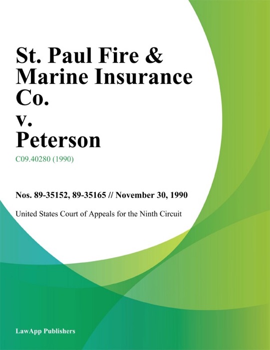 St. Paul Fire & Marine Insurance Co. V. Peterson