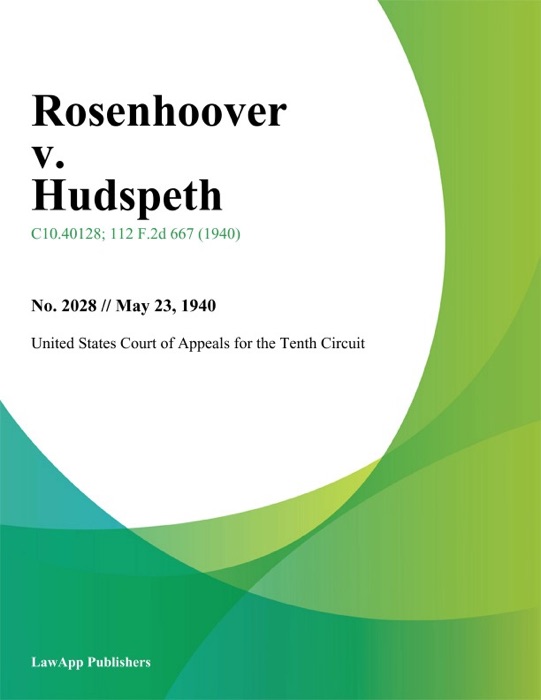 Rosenhoover v. Hudspeth