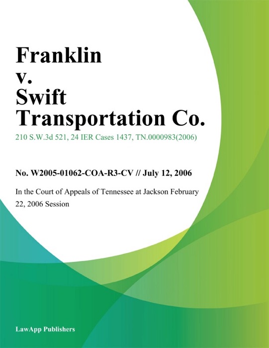 Franklin v. Swift Transportation Co.