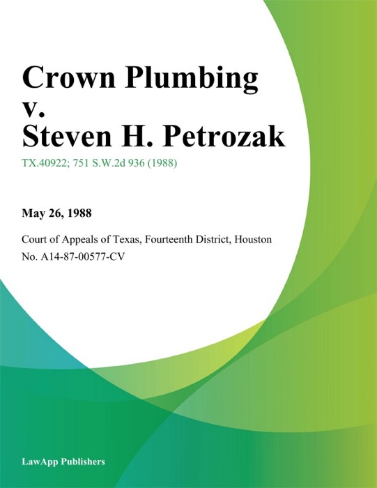 Crown Plumbing v. Steven H. Petrozak