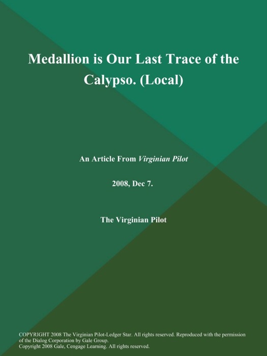 Medallion is Our Last Trace of the Calypso (Local)