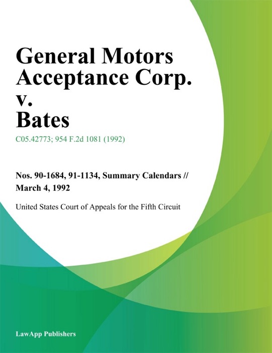 General Motors Acceptance Corp. v. Bates