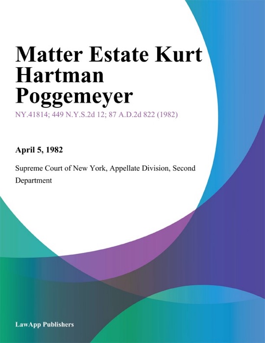 Matter Estate Kurt Hartman Poggemeyer