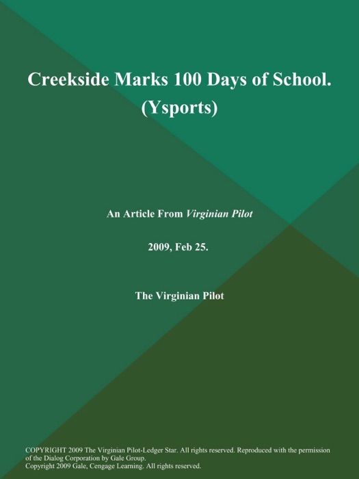 Creekside Marks 100 Days of School (Ysports)