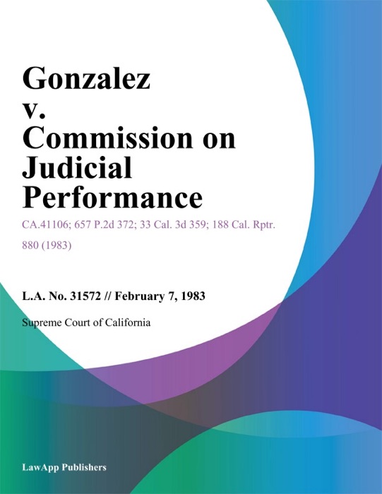 Gonzalez v. Commission on Judicial Performance