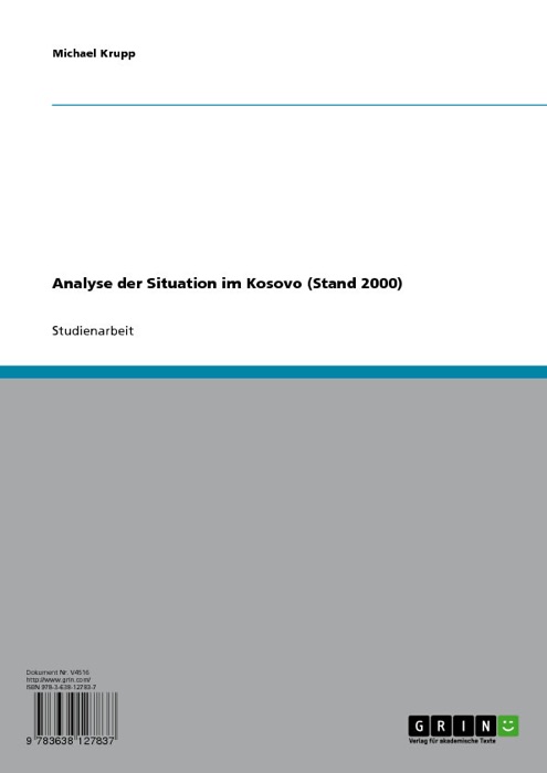 Analyse der Situation im Kosovo (Stand 2000)