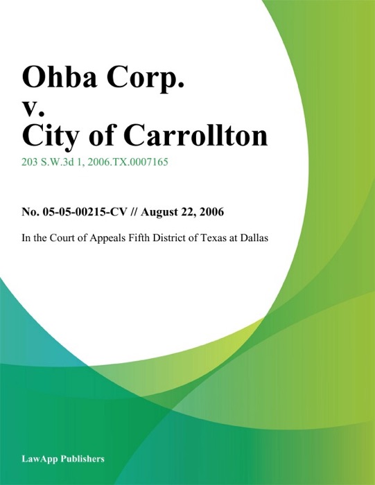 Ohba Corp. v. City of Carrollton