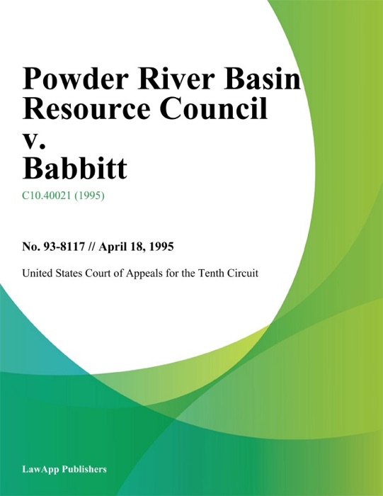 Powder River Basin Resource Council V. Babbitt