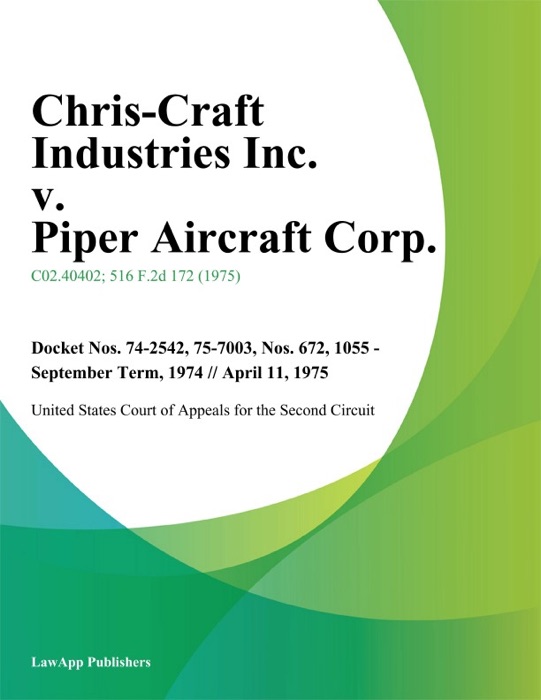 Chris-Craft Industries Inc. v. Piper Aircraft Corp.