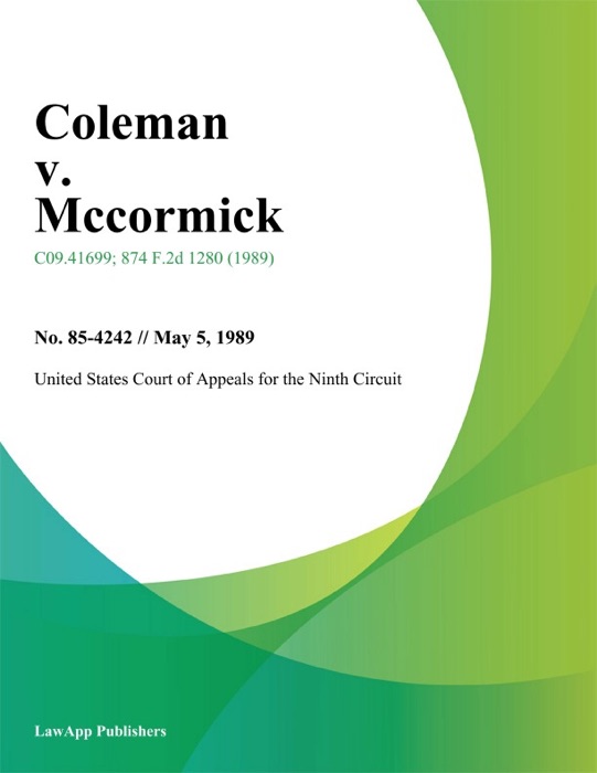 Coleman v. Mccormick