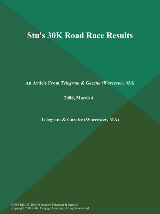 Stu's 30K Road Race Results