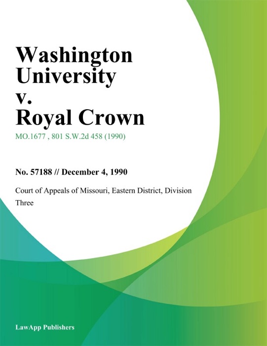 Washington University v. Royal Crown
