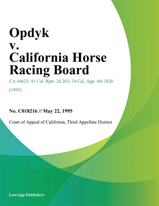 Opdyk v. California Horse Racing Board