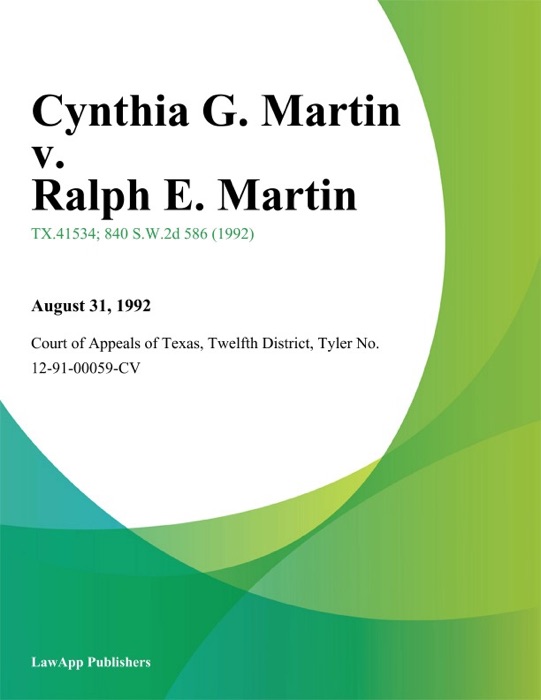 Cynthia G. Martin v. Ralph E. Martin