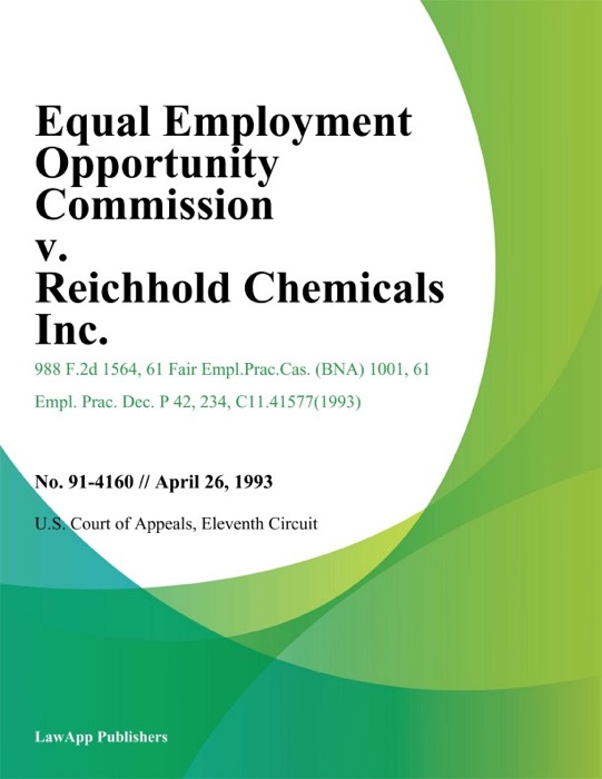 Equal Employment Opportunity Commission v. Reichhold Chemicals Inc.