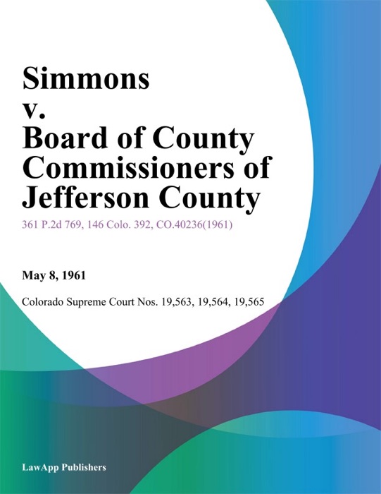 Simmons v. Board of County Commissioners of Jefferson County