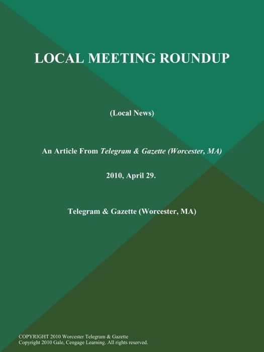 LOCAL MEETING Roundup (Local News)