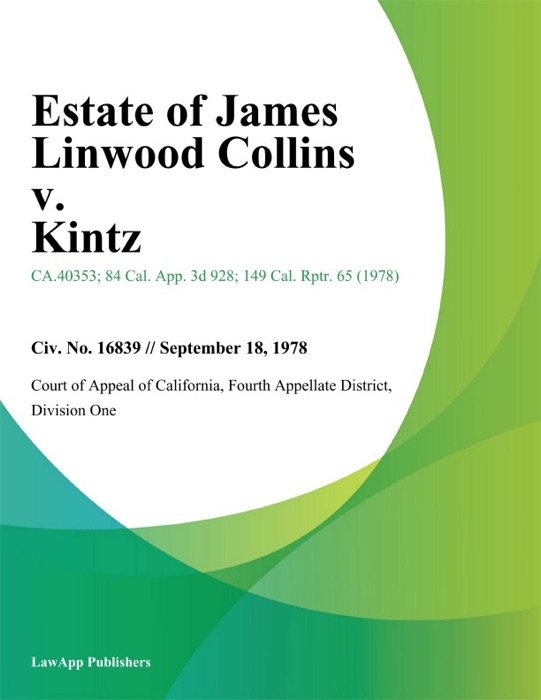 Estate of James Linwood Collins v. Kintz