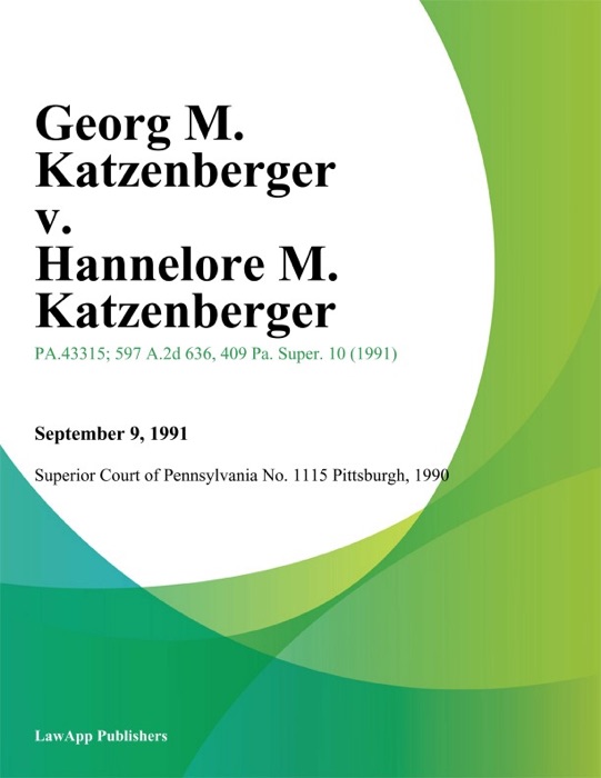 Georg M. Katzenberger v. Hannelore M. Katzenberger