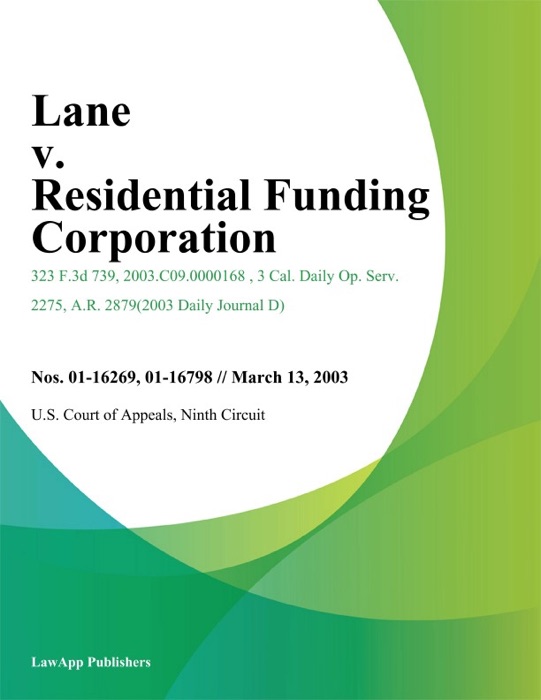 Lane v. Residential Funding Corporation