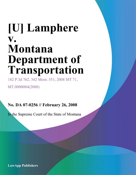 Lamphere v. Montana Department of Transportation