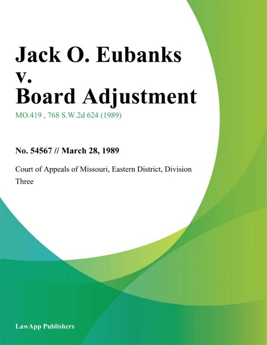 Jack O. Eubanks v. Board Adjustment